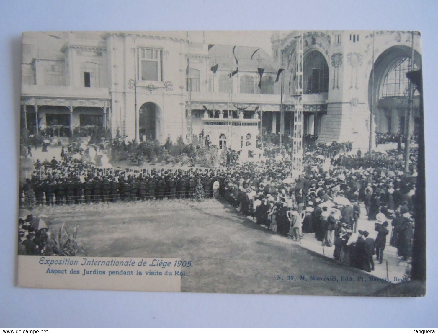 Exposition Internationale De Liège 1905 Aspect Des Jardins Pendant La Visite Du Roi Marcovici Edit Martyrs - Liege