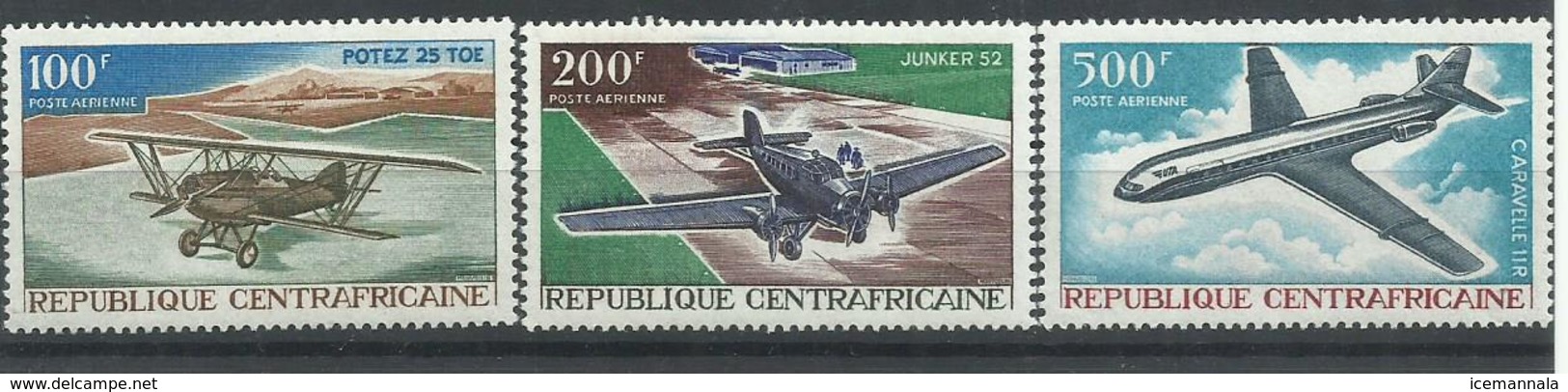 CENTROAFRICANA YVERT AEREO 50/52   MNH  ** - República Centroafricana