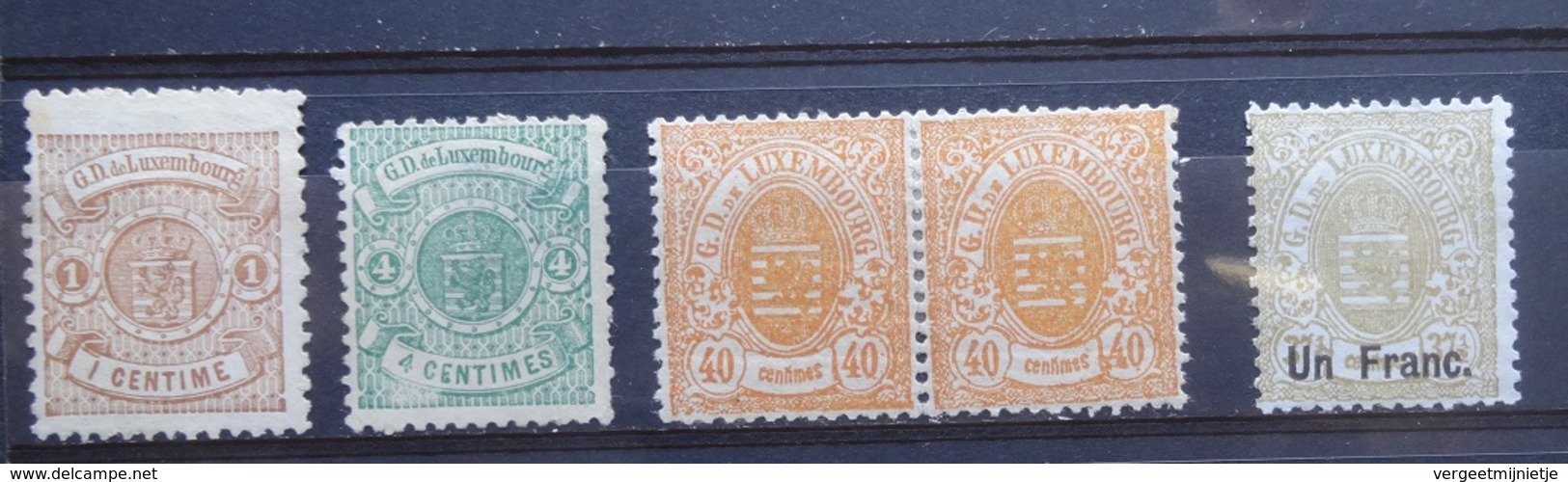 LUXEMBURG  1880     Nr. 37 B + Nr. 29 + 35 In Paar + 36    CW  28,00  (Prifix Michel Lux 2017) - 1859-1880 Wapenschild