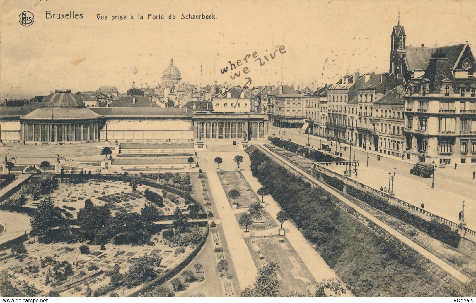 CPA - Belgique - Brussels - Bruxelles - Vue Prise à La Porte De Schaerbeek - Forêts, Parcs, Jardins