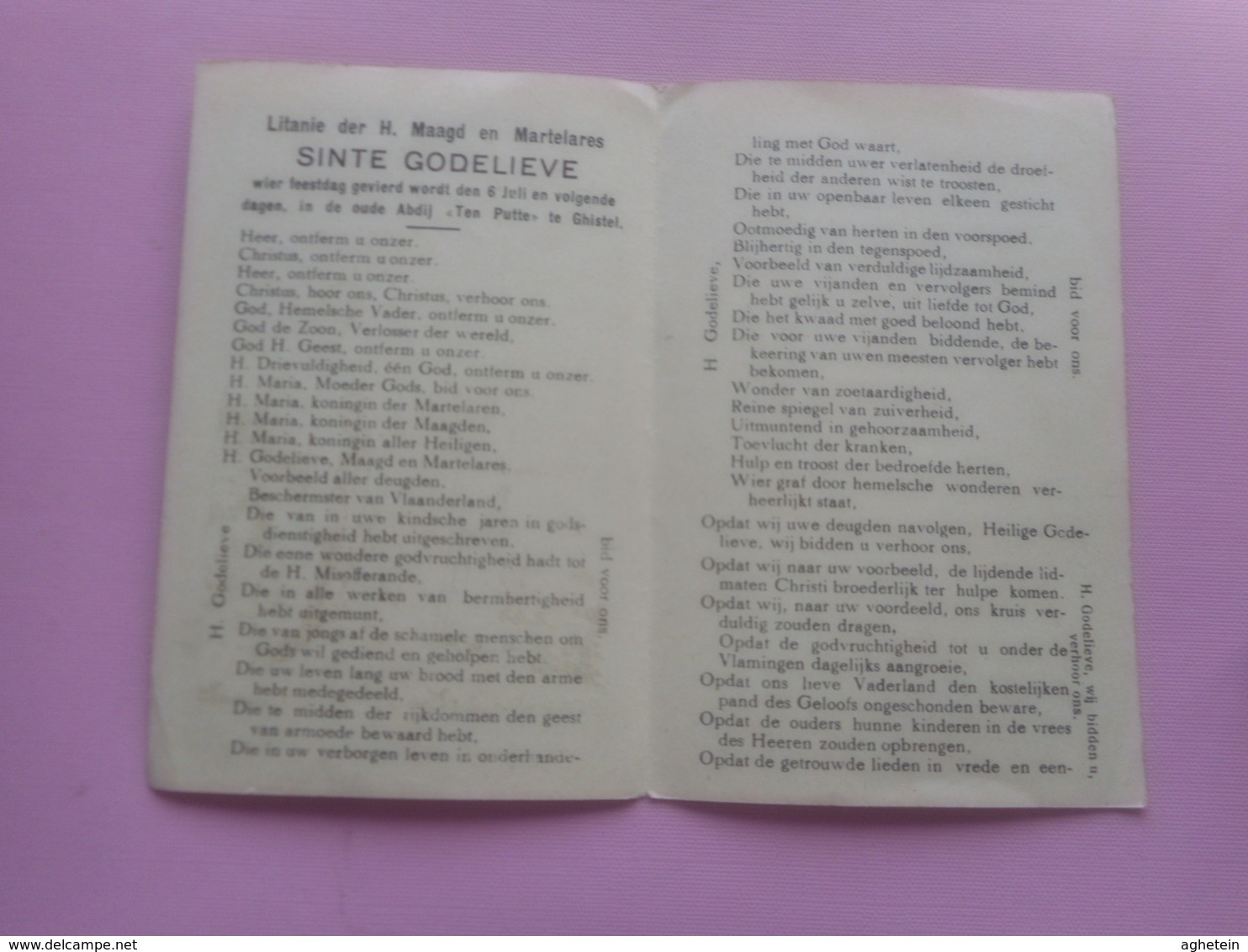 DEVOTIE-S GODELIVA,VIRGO,ET MARTYR--12,00 OP  8,00 CM - Religion & Esotericism