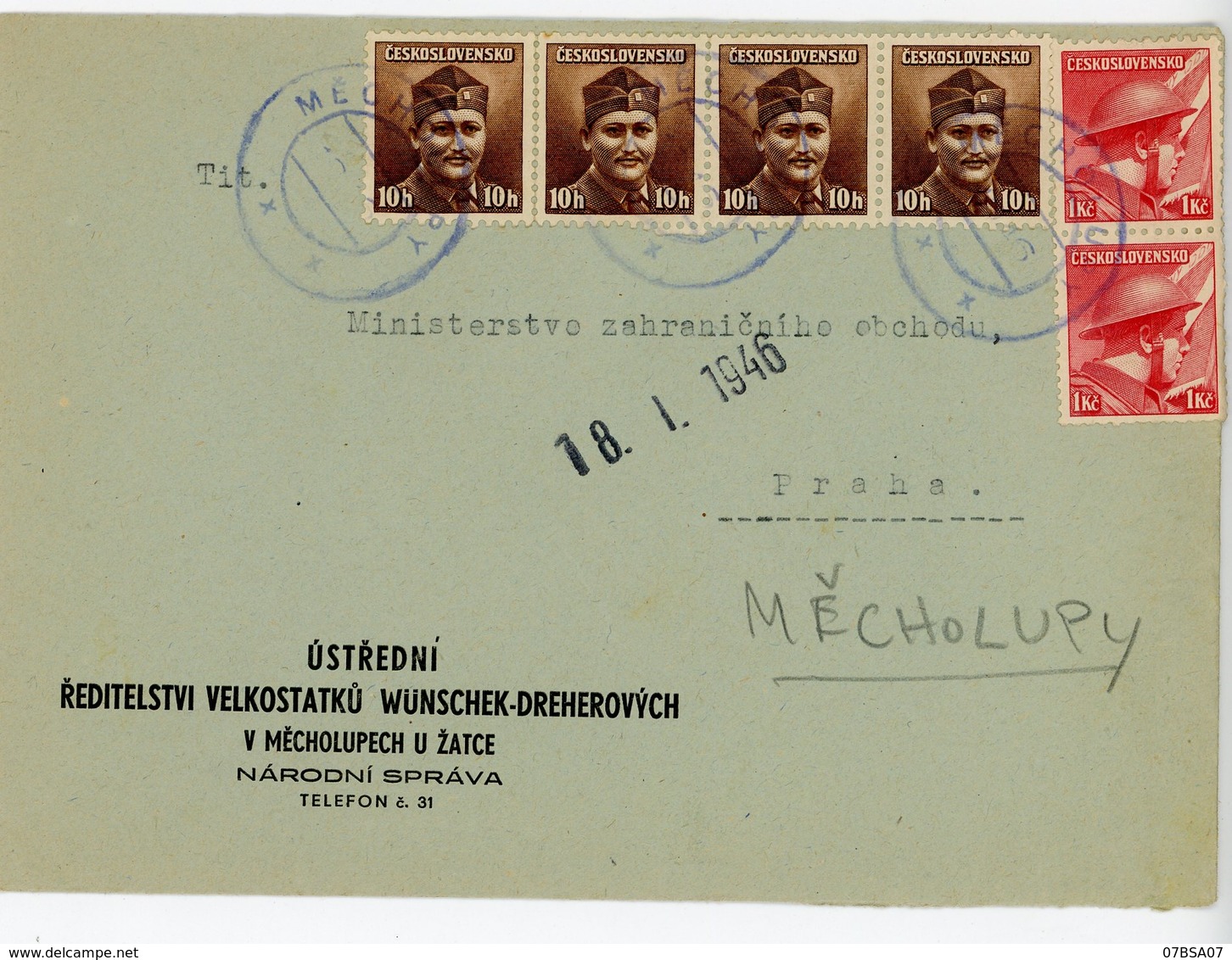 TCHECOSLOVAQUIE 45 X ENV 1945 / 1946 SUPERBE LETTRE VOIR LES SCANS INDIVIDUELS POIDS 550 GRAMMES APRES EMBALLAGE