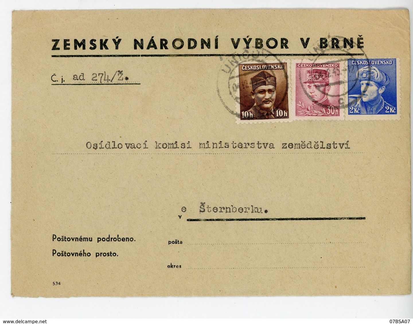 TCHECOSLOVAQUIE 45 X ENV 1945 / 1946 SUPERBE LETTRE VOIR LES SCANS INDIVIDUELS POIDS 550 GRAMMES APRES EMBALLAGE