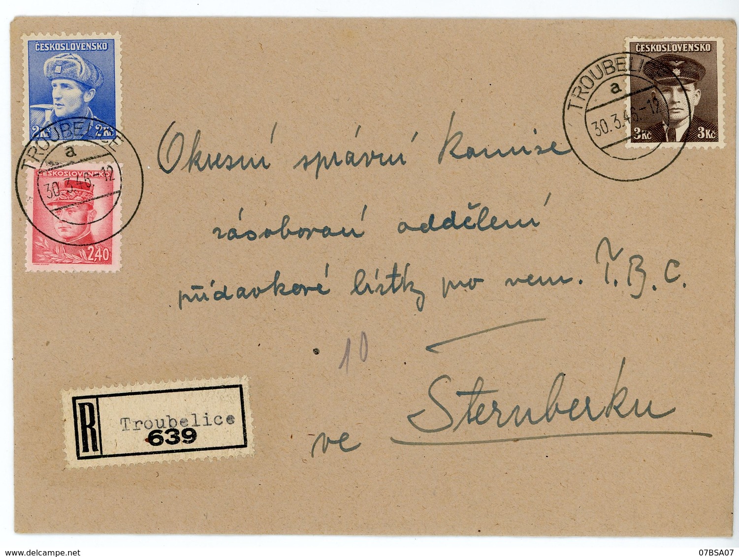 TCHECOSLOVAQUIE 45 X ENV 1945 / 1946 SUPERBE LETTRE VOIR LES SCANS INDIVIDUELS POIDS 550 GRAMMES APRES EMBALLAGE