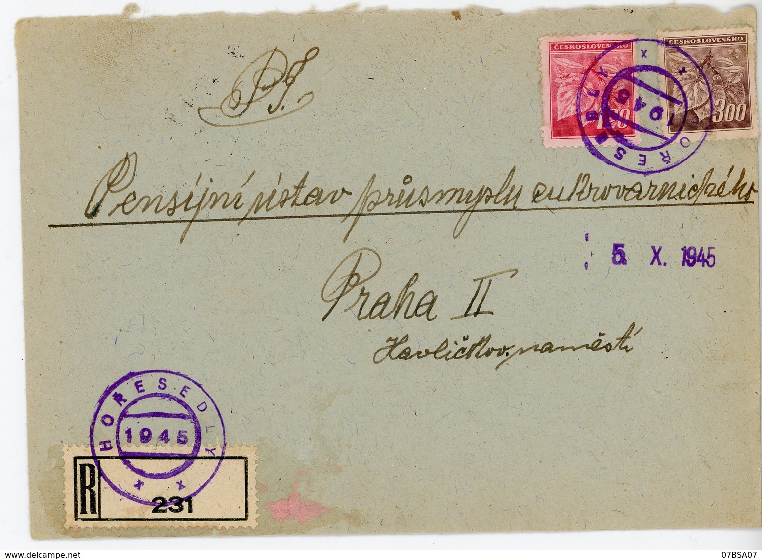 TCHECOSLOVAQUIE 45 X ENV 1945 / 1946 SUPERBE LETTRE VOIR LES SCANS INDIVIDUELS POIDS 550 GRAMMES APRES EMBALLAGE