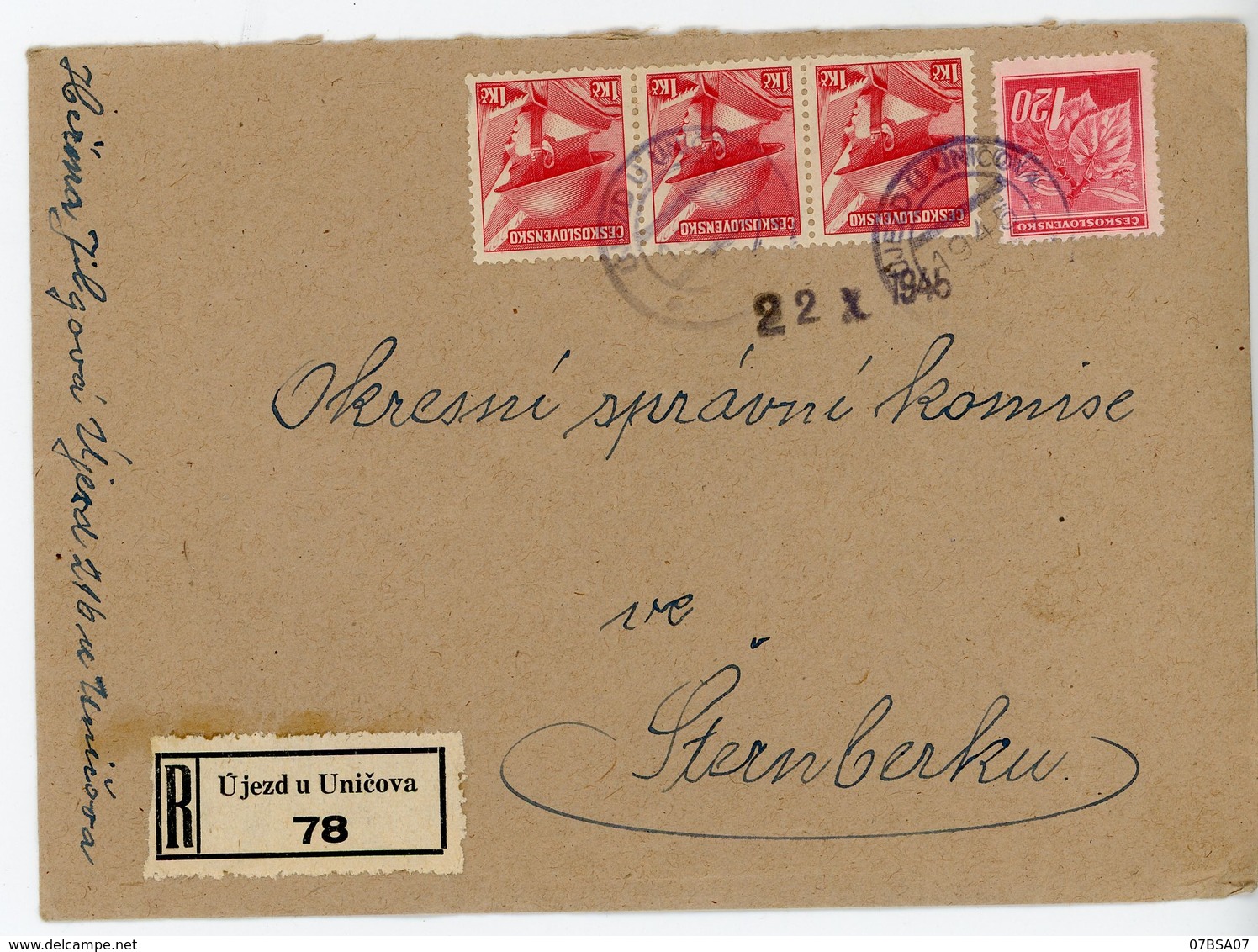 TCHECOSLOVAQUIE 45 X ENV 1945 / 1946 SUPERBE LETTRE VOIR LES SCANS INDIVIDUELS POIDS 550 GRAMMES APRES EMBALLAGE