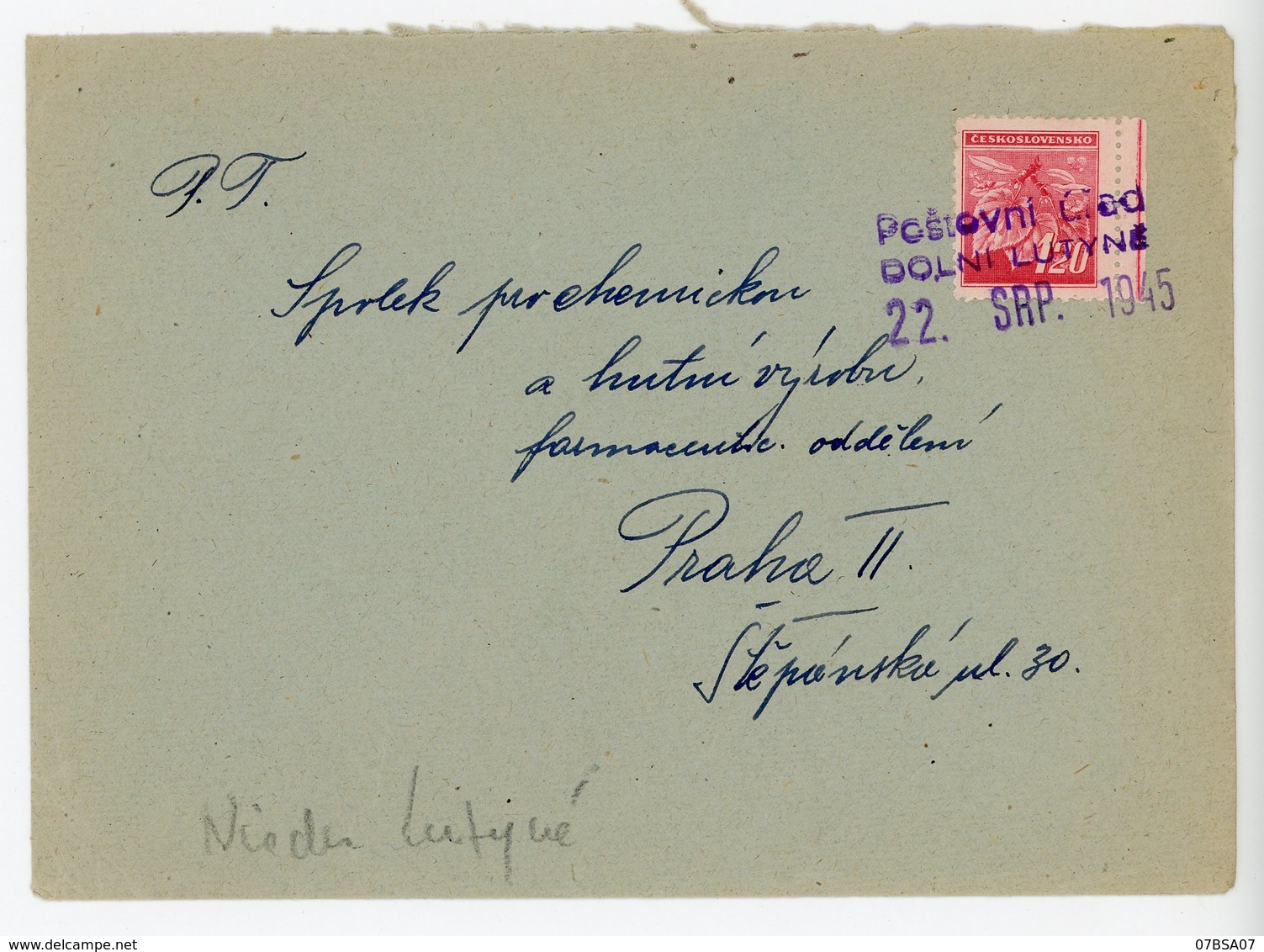 TCHECOSLOVAQUIE 45 X ENV 1945 / 1946 SUPERBE LETTRE VOIR LES SCANS INDIVIDUELS POIDS 550 GRAMMES APRES EMBALLAGE