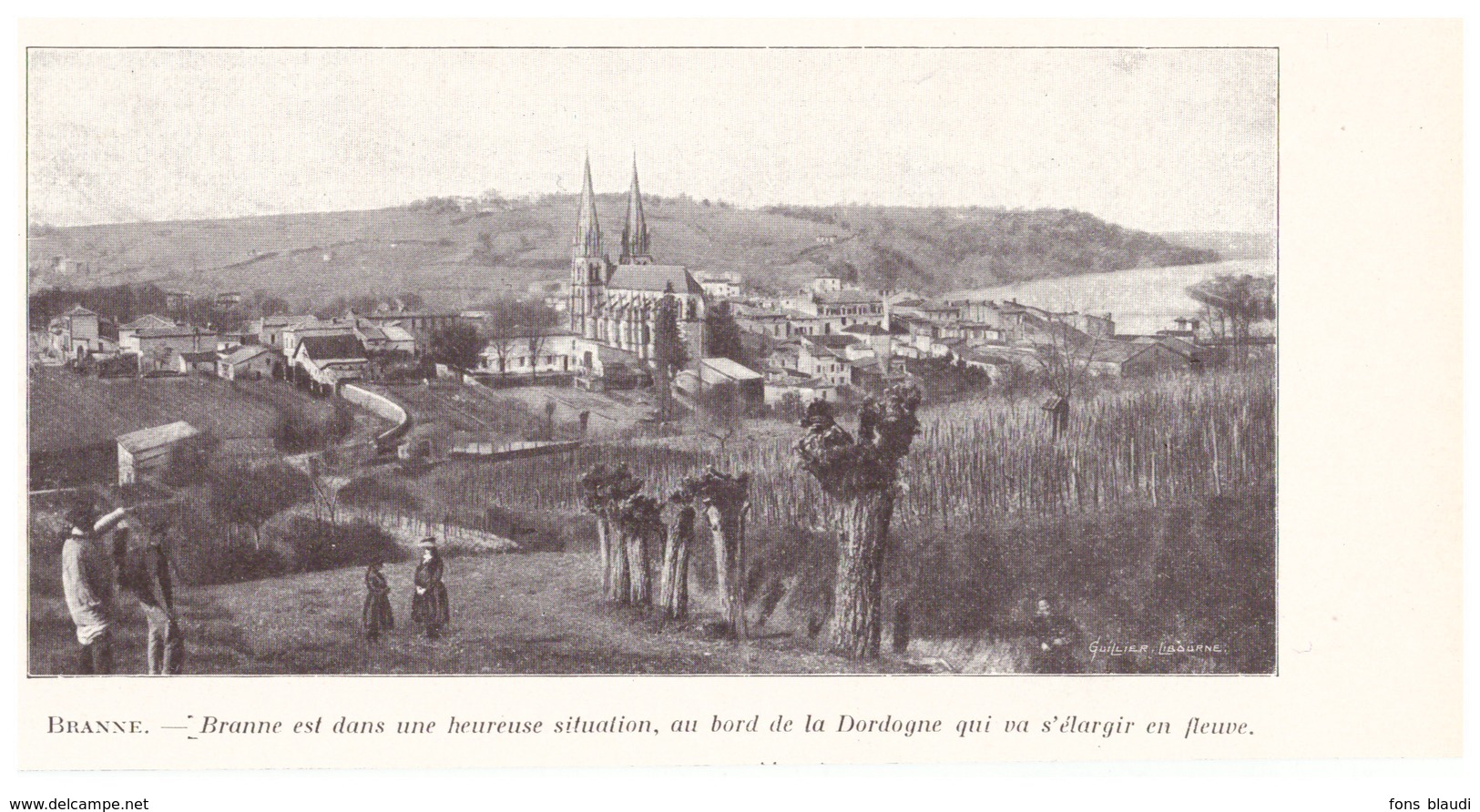 1924 - Iconographie - Branne (Gironde) - Vue Générale - FRANCO DE PORT - Non Classés