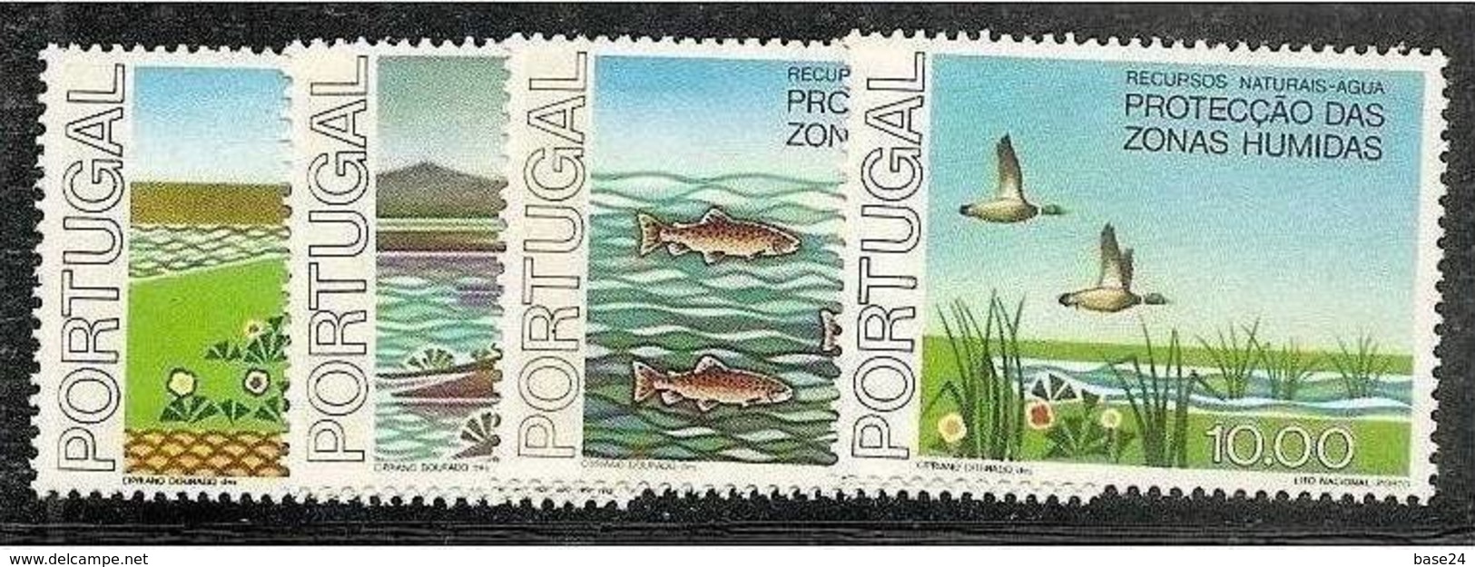 1976 Portogallo Portugal PROTEZIONE ZONE UMIDE Serie Di 4v. (1315/18) MNH** - Umweltschutz Und Klima