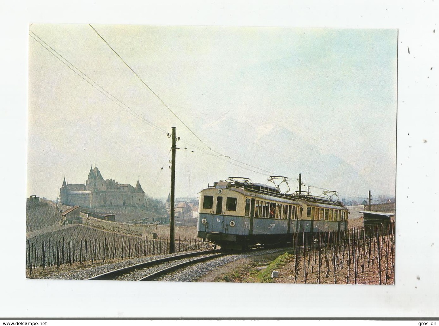 A S D 31102 CH. ABDe 4/4 12 + 2 EN DT AVEC LE CHATEAU D'AIGLE 11 3 78 - Aigle