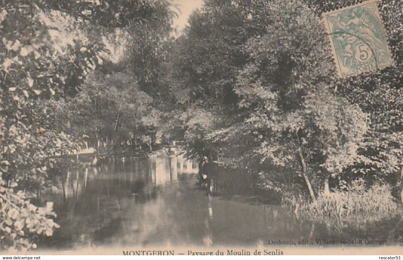 Rare Cpa Montgeron Paysage Du Moulin De Senlis - Montgeron