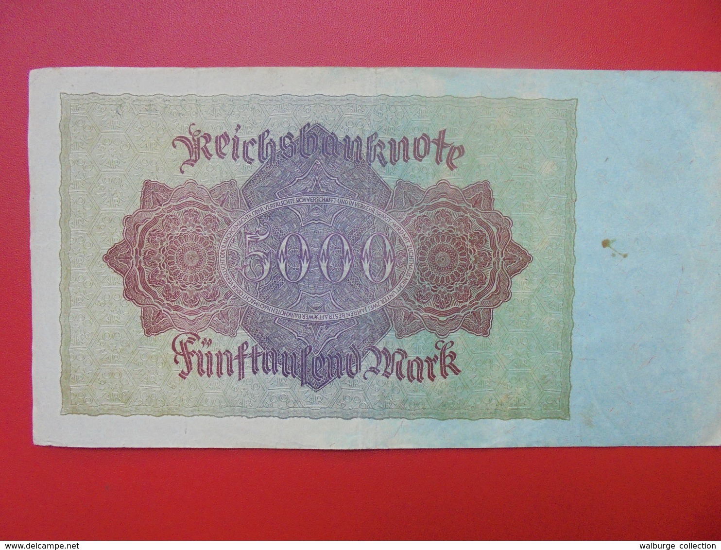 Reichsbanknote 5000 MARK 1922 CIRCULER (B.1) - 5000 Mark