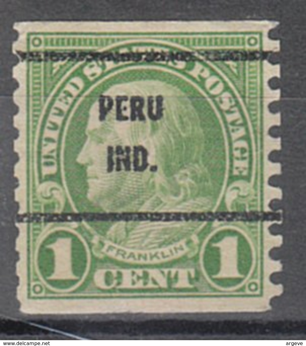 USA Precancel Vorausentwertung Preo, Bureau Indiana, Peru 597-61 - Precancels