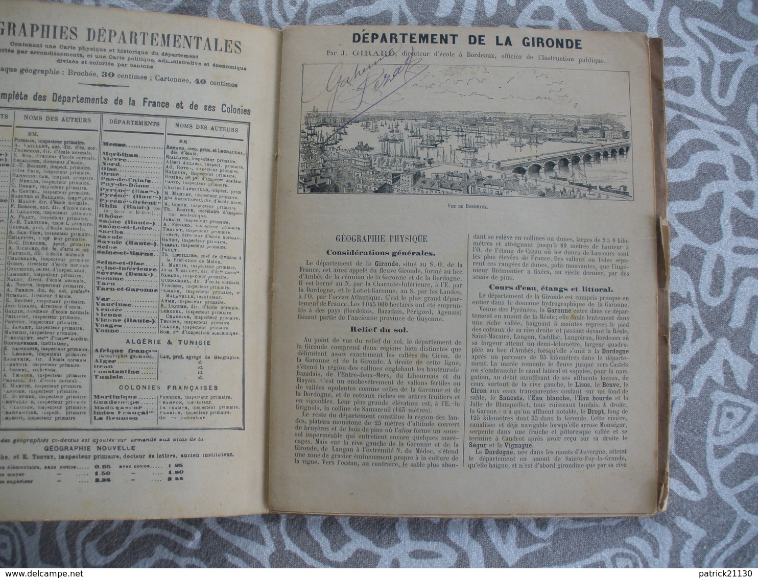 GEOGRAPHIES DEPARTEMENTALE GIRONDE 1928? - Other & Unclassified