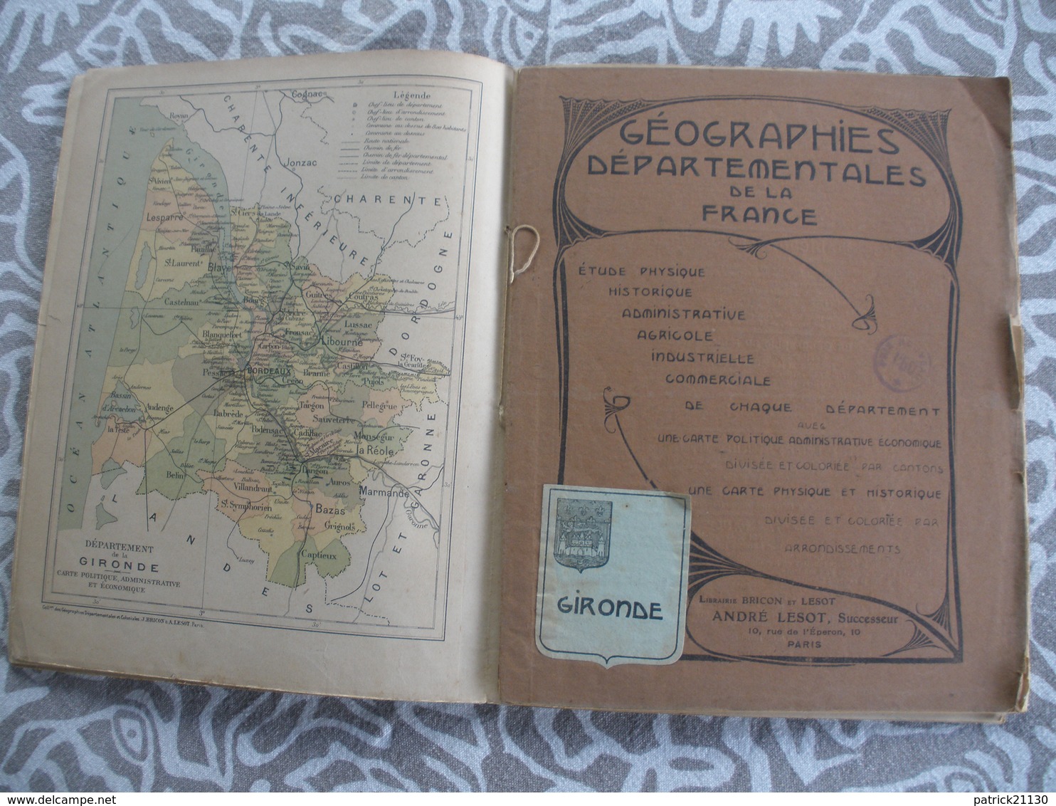 GEOGRAPHIES DEPARTEMENTALE GIRONDE 1928? - Other & Unclassified