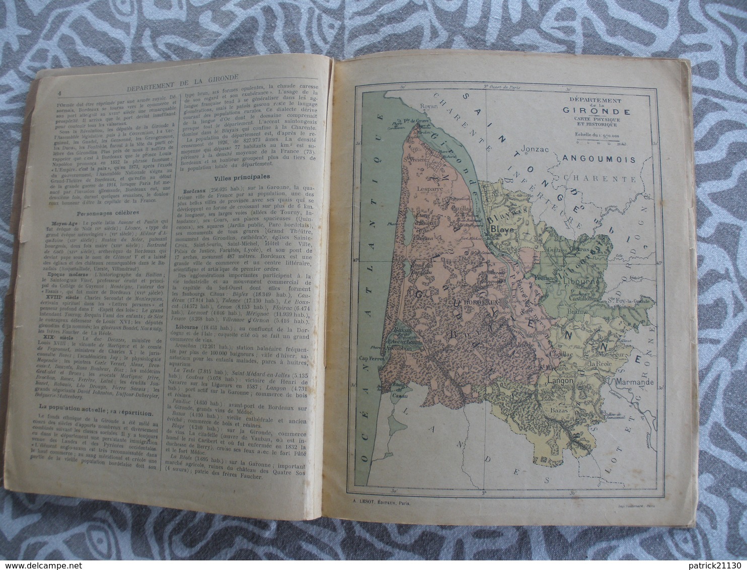 GEOGRAPHIES DEPARTEMENTALE GIRONDE 1928? - Other & Unclassified