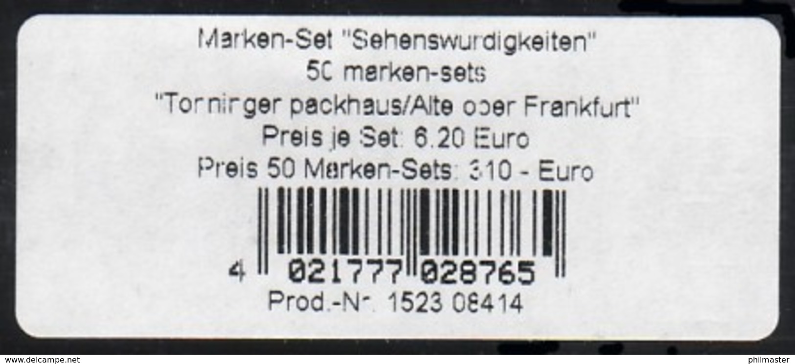 50 MH SWK 2002, Banderole Type I: Für 50 Marken-Sets - Altri & Non Classificati