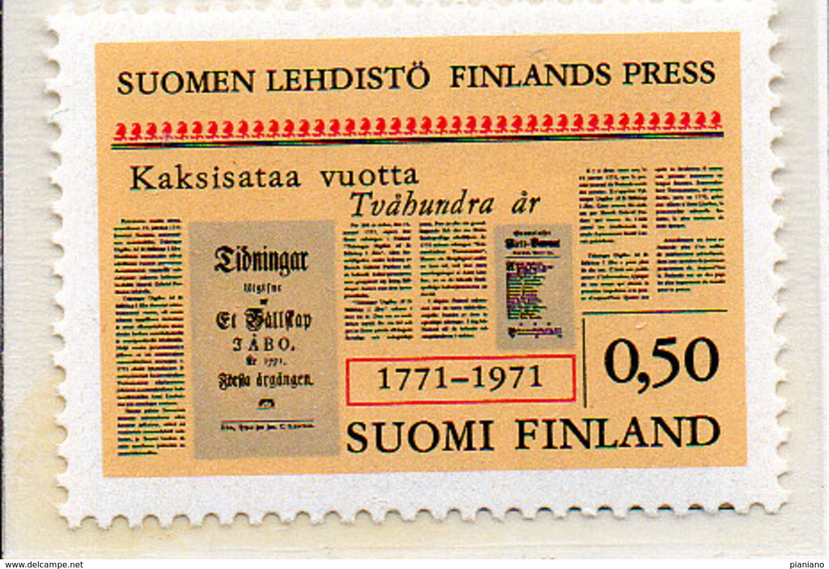PIA - FINLANDIA - 1971 : 200°  Della Stampa Finlandese-  - (Yv 656) - Nuovi