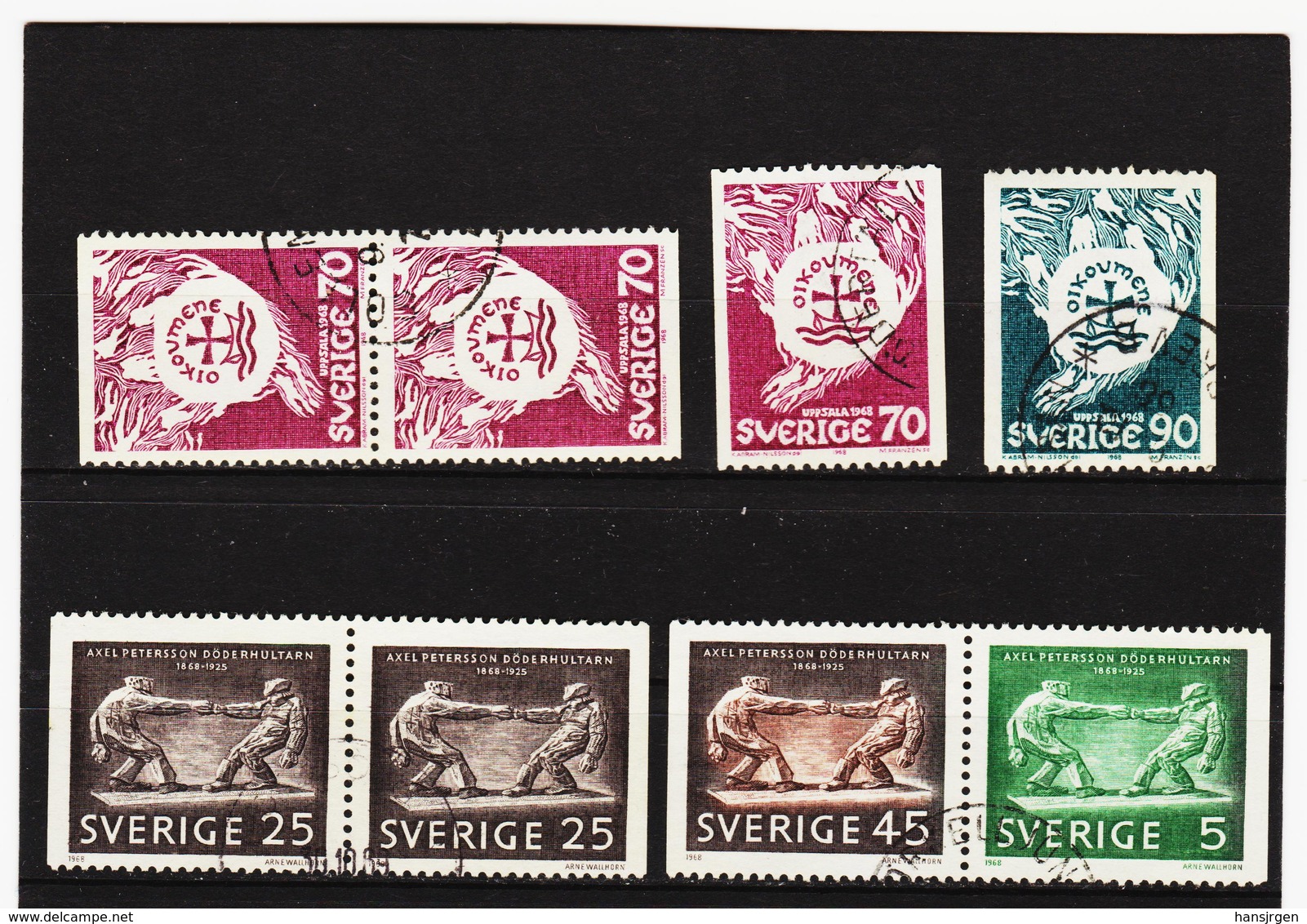 TNT199 SCHWEDEN 1968  Michl 612/13 + 618/20 Used / Gestempelt SIEHE ABBILDUNG - Used Stamps