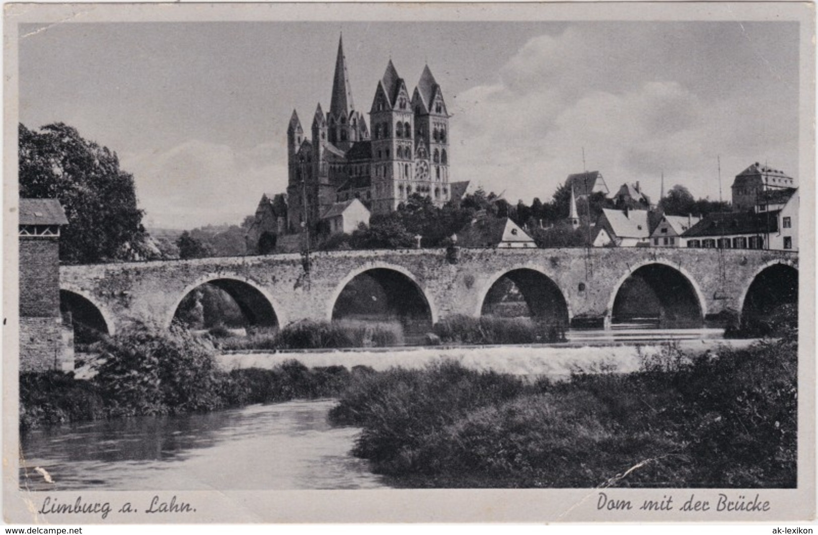 Ansichtskarte Limburg (Lahn) Dom Mit Der Brücke 1944 - Limburg