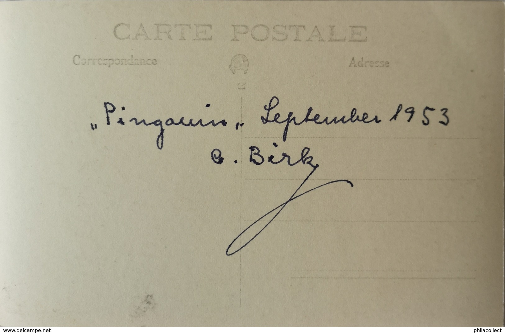 Maroc? Carte Photo // Usine Crème Glacee Pingouin 1953 - Andere & Zonder Classificatie