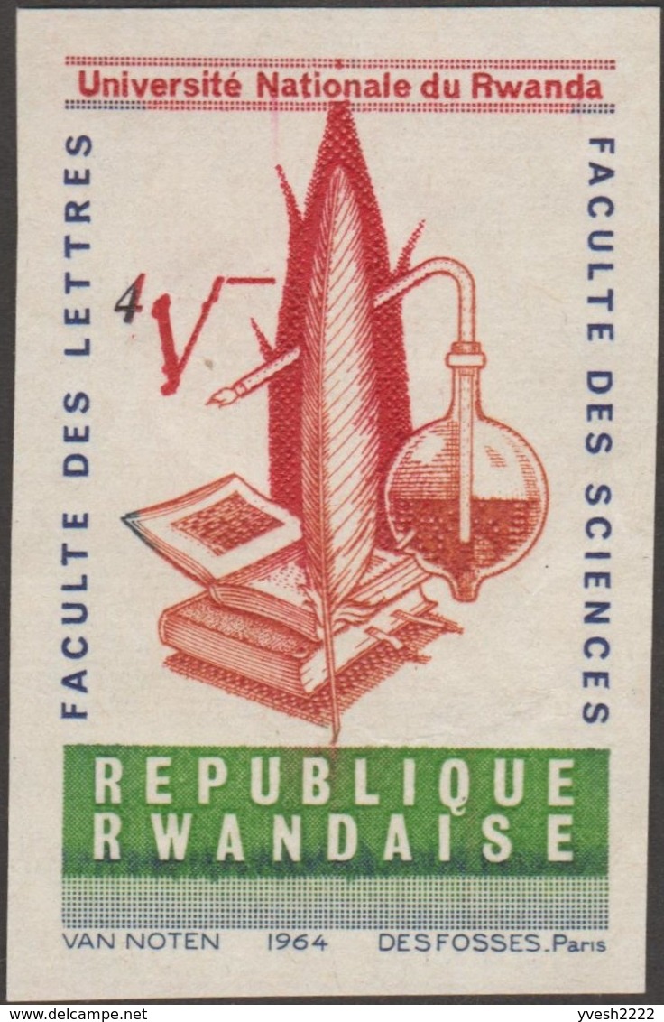 Rwanda 1965 COB 84/91. 25 essais de couleurs. Université du Rwanda, mathématiques racine, médecine, chimie, droit