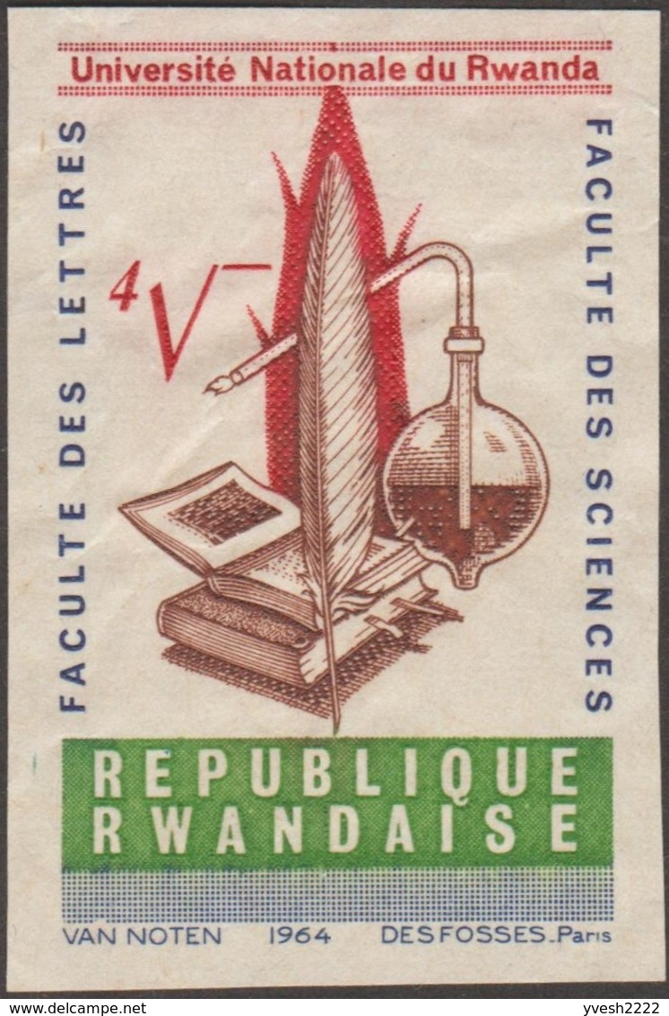 Rwanda 1965 COB 84/91. 25 essais de couleurs. Université du Rwanda, mathématiques racine, médecine, chimie, droit
