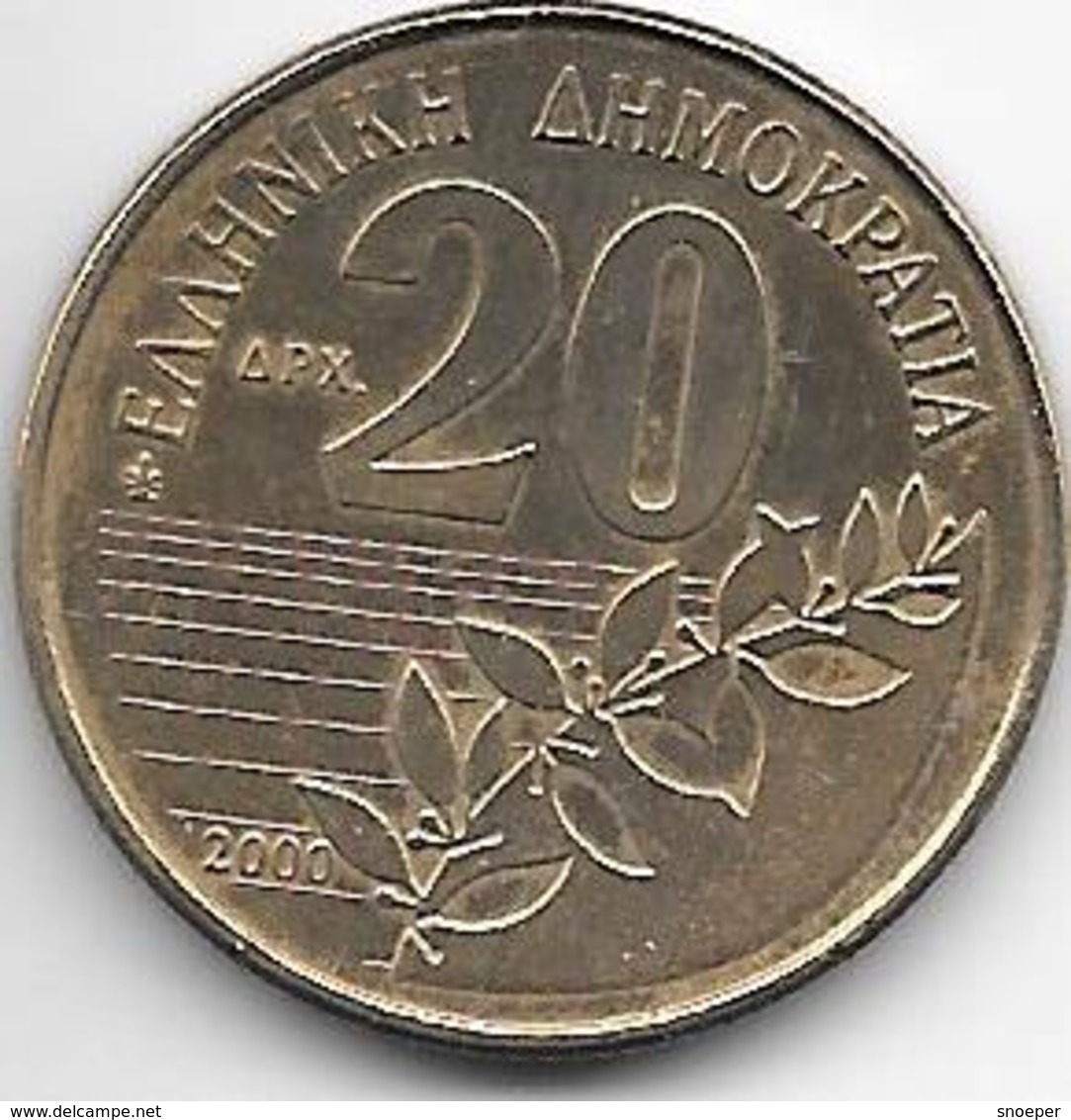 *greece 20 Drachme 2000 Km 154 - Grèce