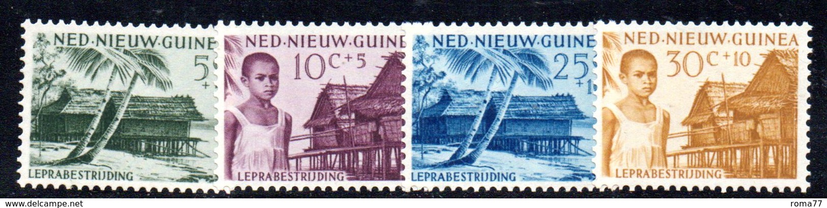 APR1183 - NUOVA GUINEA OLANDESE 1957 , Serie  Yvert N. 39/42  ***  MNH  (2380A) Contro La Lebbra - Netherlands New Guinea