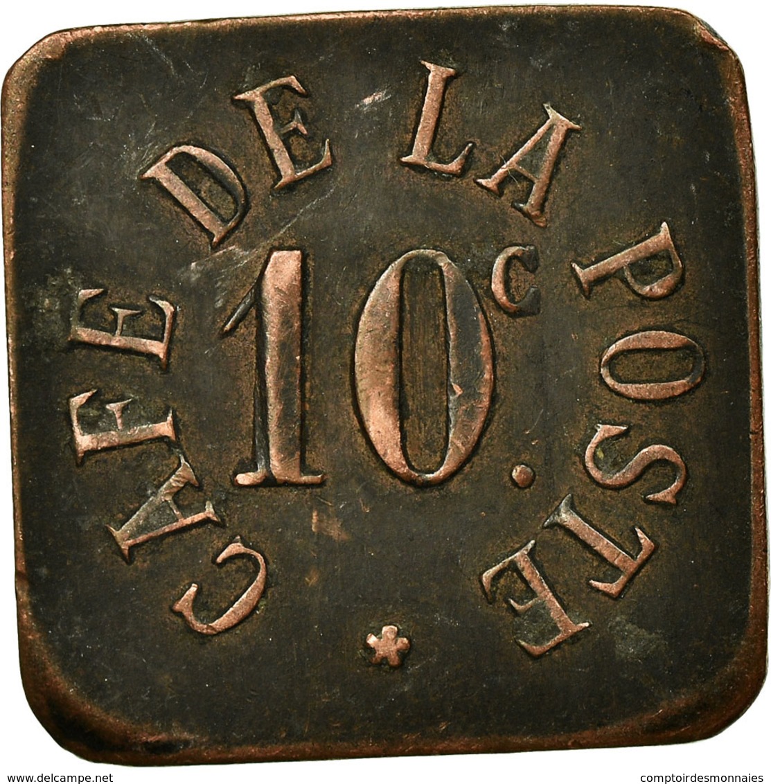 Monnaie, France, Café De La Poste, Perpignan, 10 Centimes, TTB, Cuivre - Monétaires / De Nécessité