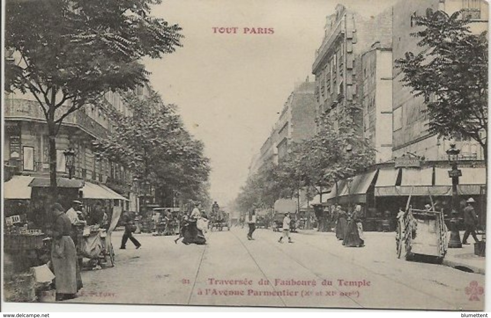 CPA 31 TOUT PARIS -  Marché Traversée Du Foubourg Du Temple (Xème) - Collection FLEURY - Arrondissement: 10