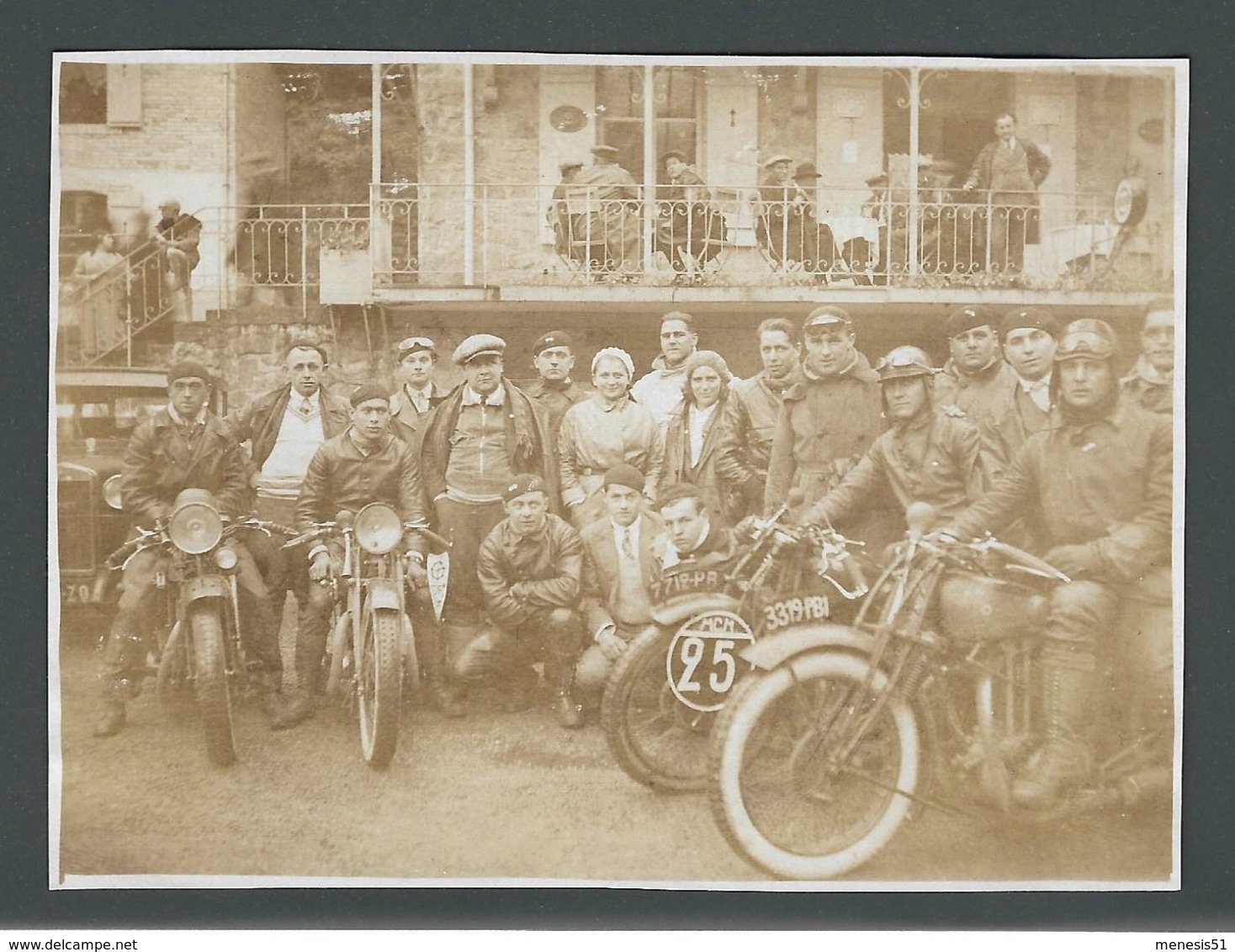 Photo Ancienne Rassemblement De Motards Motos En 1931 à GERARDMER - MCM (Moto Club De MULHOUSE ?) Dans Un Lot Du 68 - Cars