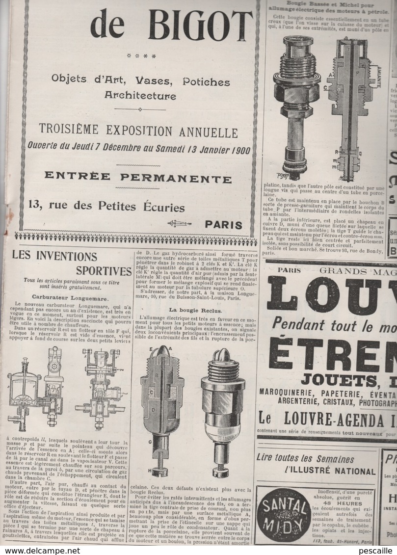 LA VIE AU GRAND AIR 17 12 1899 CHASSE PRESIDENTIELLE RAMBOUILLET - CHAMPION LUTTE - AERONAUTE - PESTE MONGOLIE - GAILLON