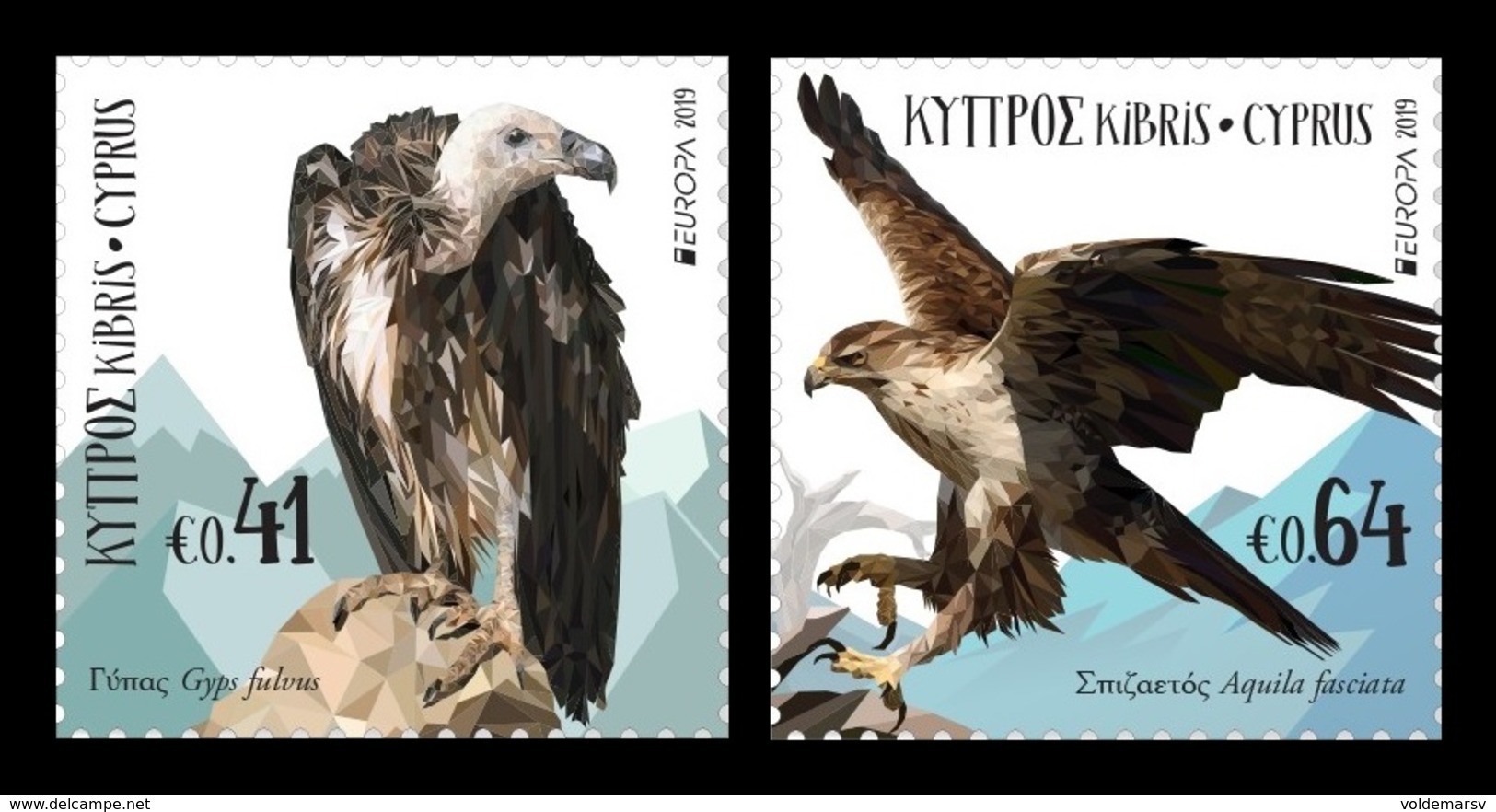 Cyprus 2019 Mih. 1408/09 Europa. National Birds. Fauna. Griffon Vulture And Bonelli's Eagle MNH ** - Nuevos