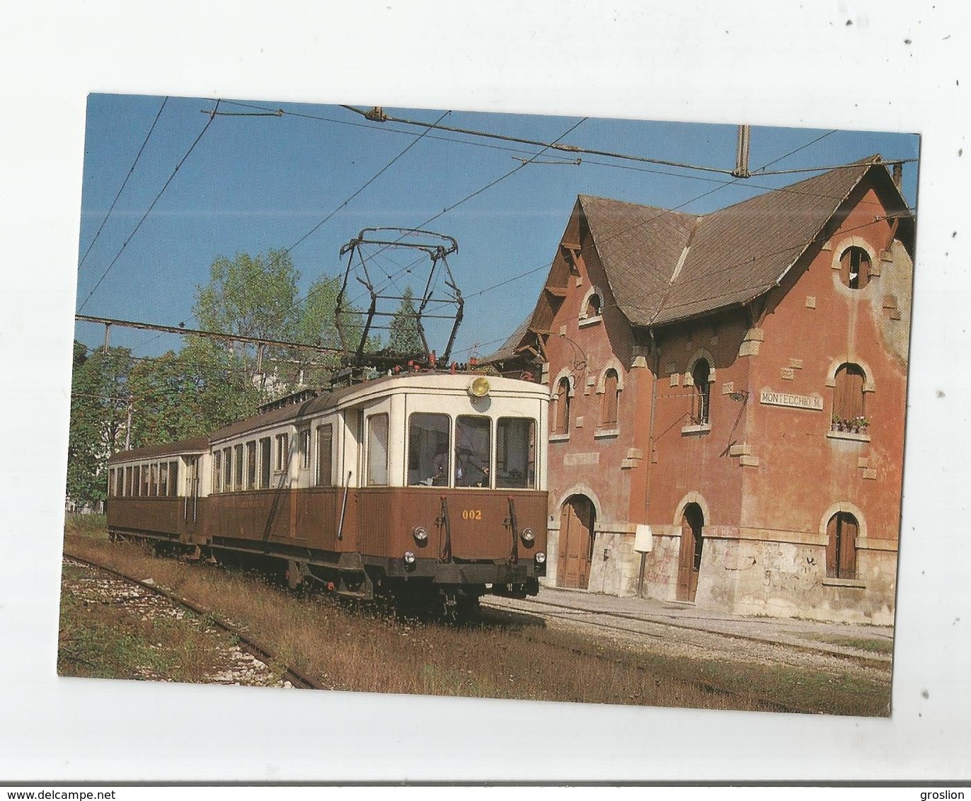 MONTECCHIO MAGGIORE DUOMO OTTOBRE 1978 (00111) FERROVIE E TRANVIE VICENTINE (FTV) ELLETTROMOTRICE 002 - Altri & Non Classificati