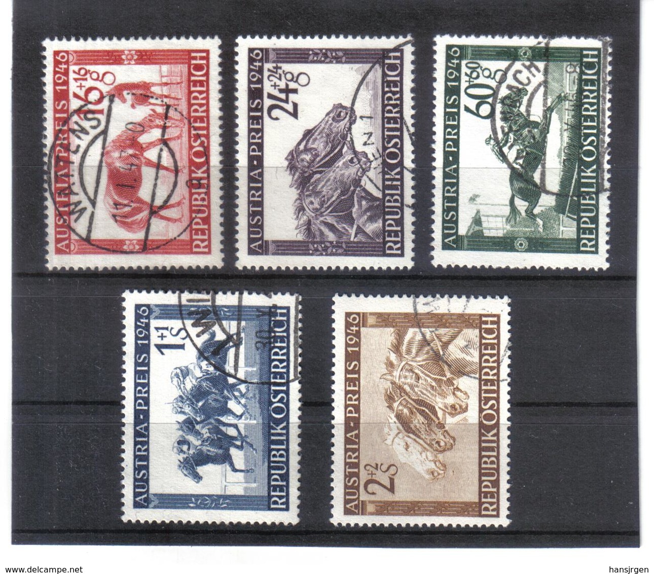 SOS773 ÖSTERREICH 1946  MICHL 785/89 Used / Gestempelt SIEHE ABBILDUNG - Gebraucht