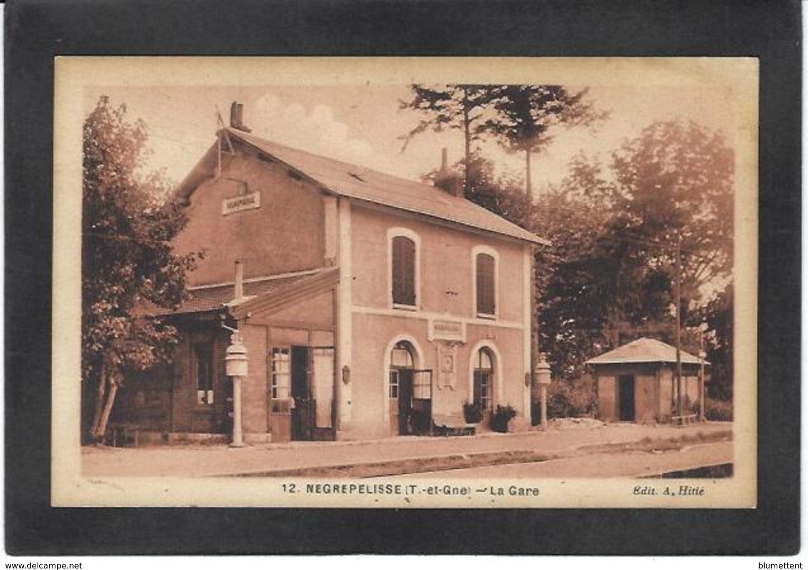 CPA Tarn Et Garonne 82 NEGREPELISSE Gare Station Non Circulé - Negrepelisse