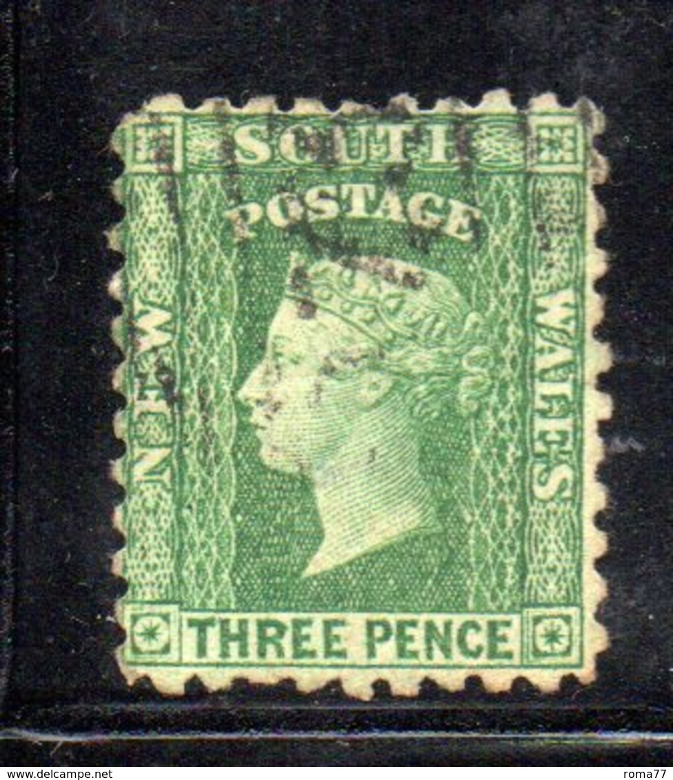 APR66 - NEW SOUTH WALES GALLES 1871 , Yvert N. 47 Usato Dentellato 10  (Gibbons N. 211a) - Usati