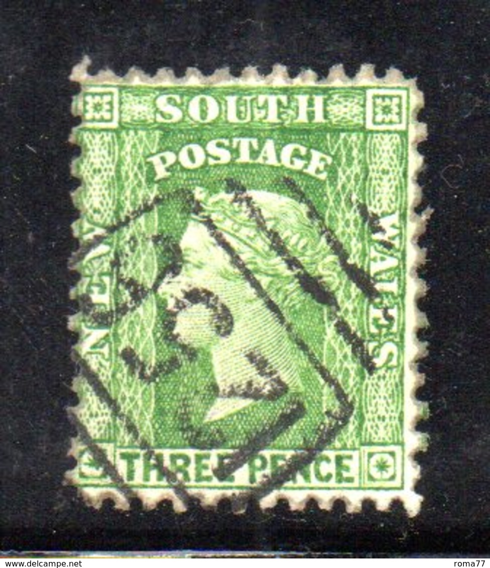 APR68 - NEW SOUTH WALES GALLES 1882 , Yvert N. 47 Usato Dentellato 12x11  (Gibbons N. 228d) - Usati