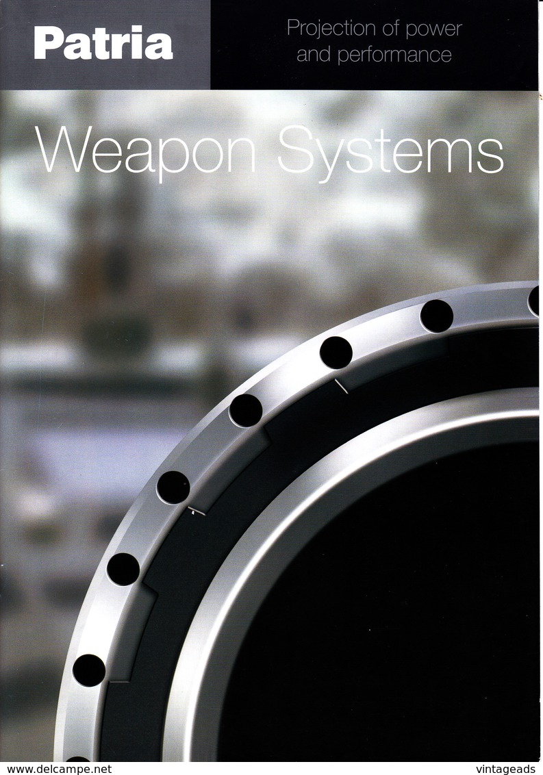 CA572 - PATRIA Weapon Systems, Werbefolder, 16 Seiten, Englisch, Neuwertiger Zustand - Autres & Non Classés