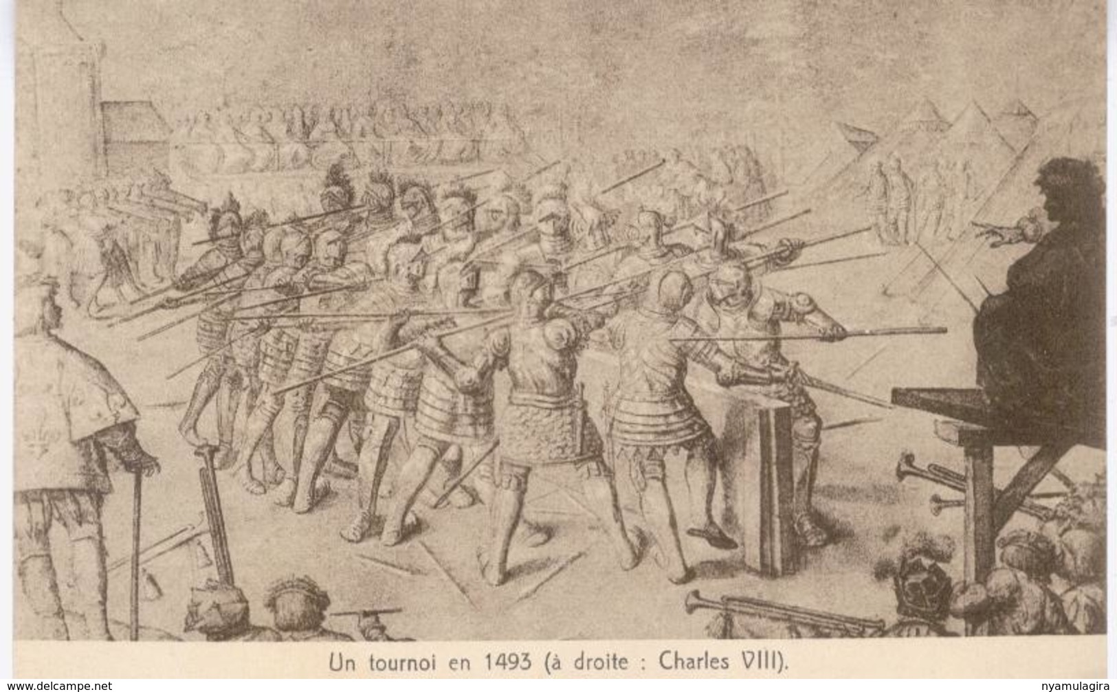 Un Tournoi En 1493 (à Droite : Charles VIII) - Equipement