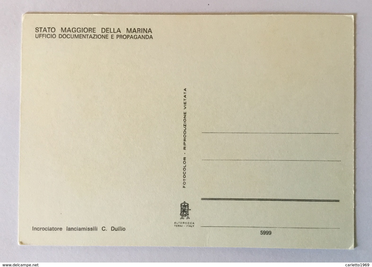 INCROCIATORE LANCIAMISSILI C. DUILIO -  FG - Altri & Non Classificati