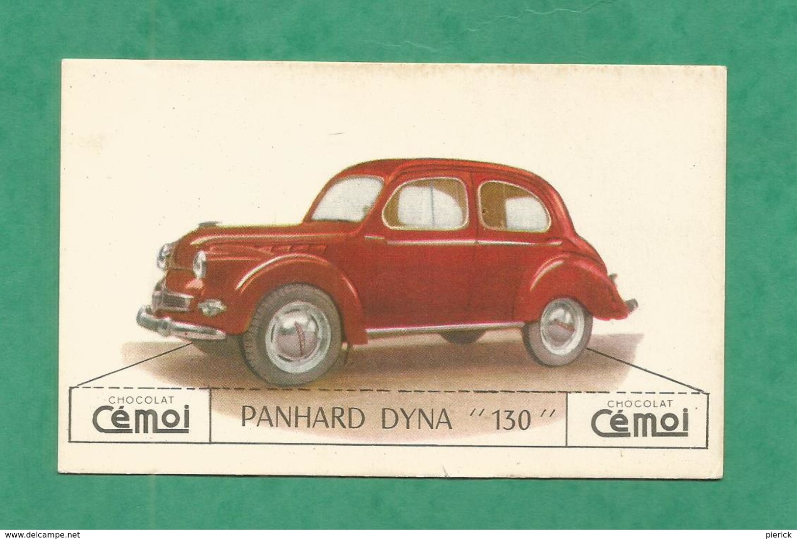 IMAGE CHOCOLAT CEMOI AUTO VOITURE VINTAGE WAGEN OLD CAR CARD PANHARD DINA 130 - Autres & Non Classés