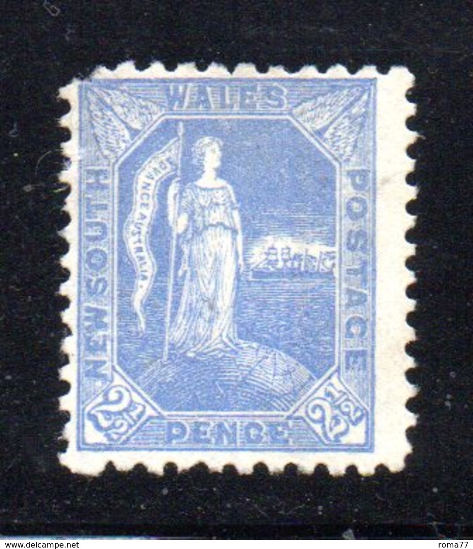 APR1208 - NEW SOUTH WALES GALLES 1891 , Yvert N. 73 Nuovo Senza Gomma . Fil NSW  INVERTED - Nuovi