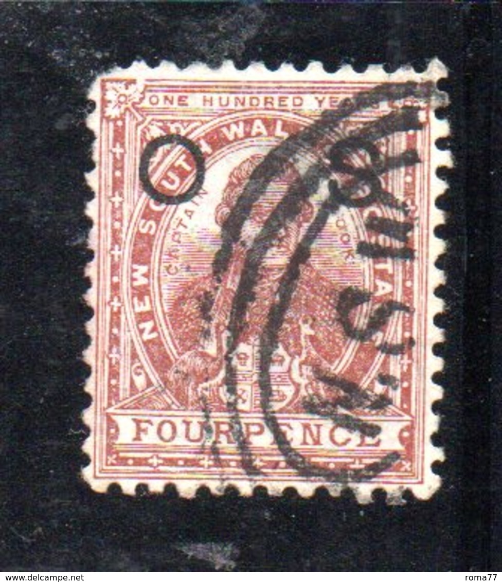 APR1211 - NEW SOUTH WALES GALLES 1888 , Servizio Yvert N. 23 Usato . Fil NSW - Nuovi