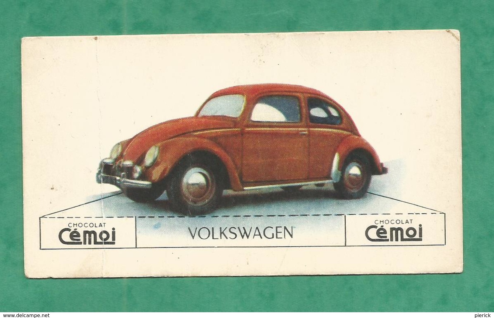 IMAGE CHOCOLAT CEMOI AUTO VOITURE VINTAGE WAGEN OLD CAR CARD  VOLKSWAGEN - Autres & Non Classés