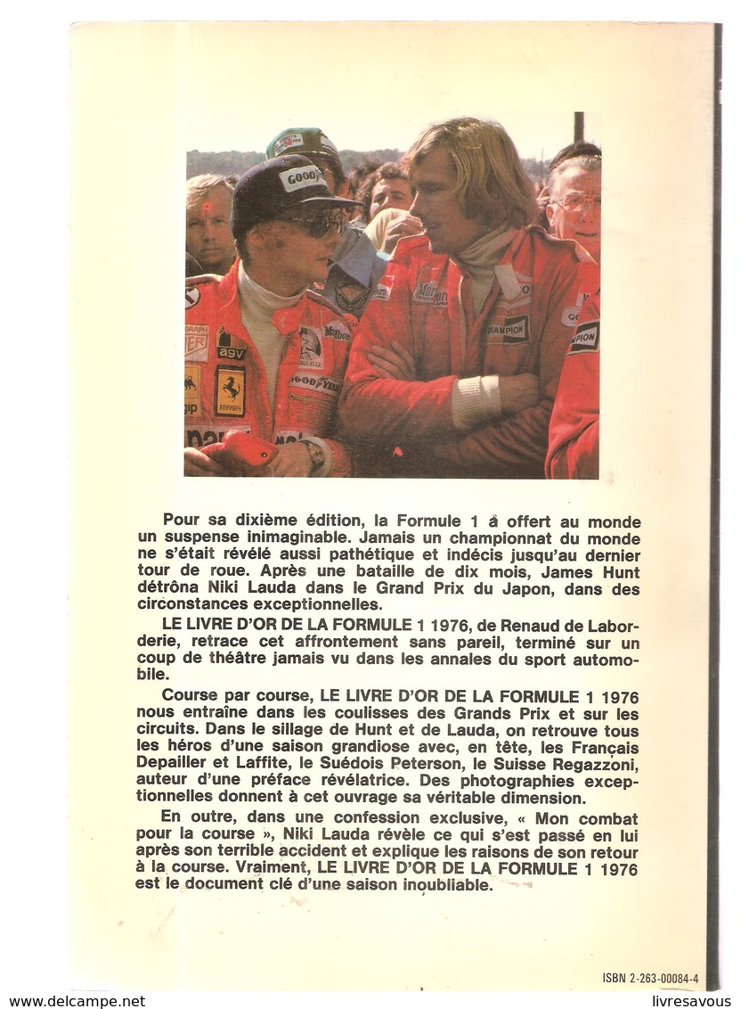 Le Livre D'Or De La Formule 1 1976 Niki Lauda Mon Combat Pour La Course Dédicace De Niki Lauda - Car Racing - F1