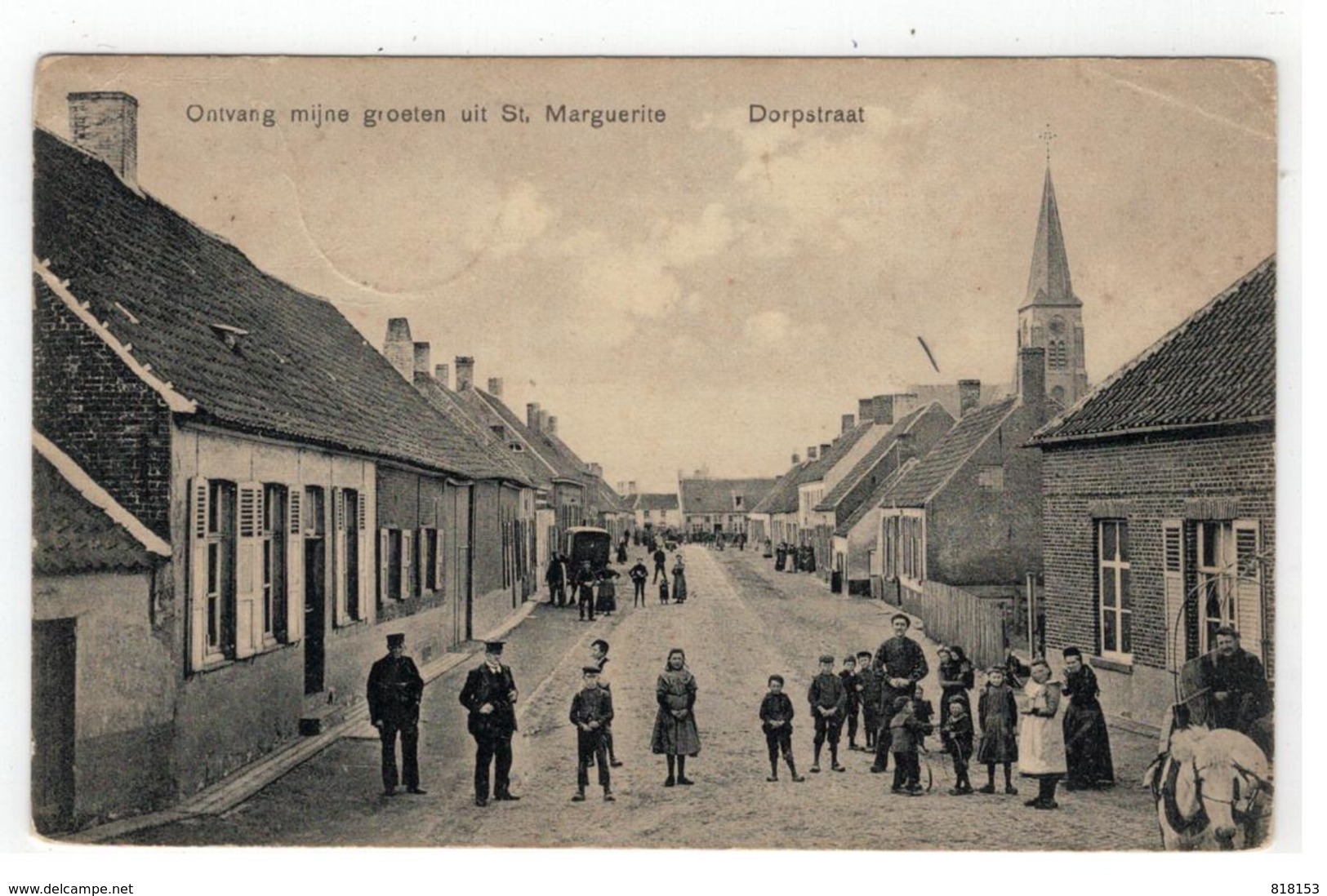 St.Marguerite  Dorpstraat 1913 - Sint-Laureins