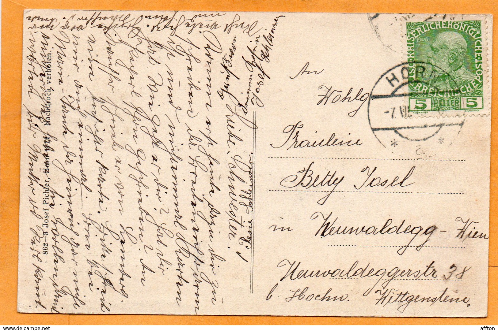 Horn NO 1907 Postcard - Horn