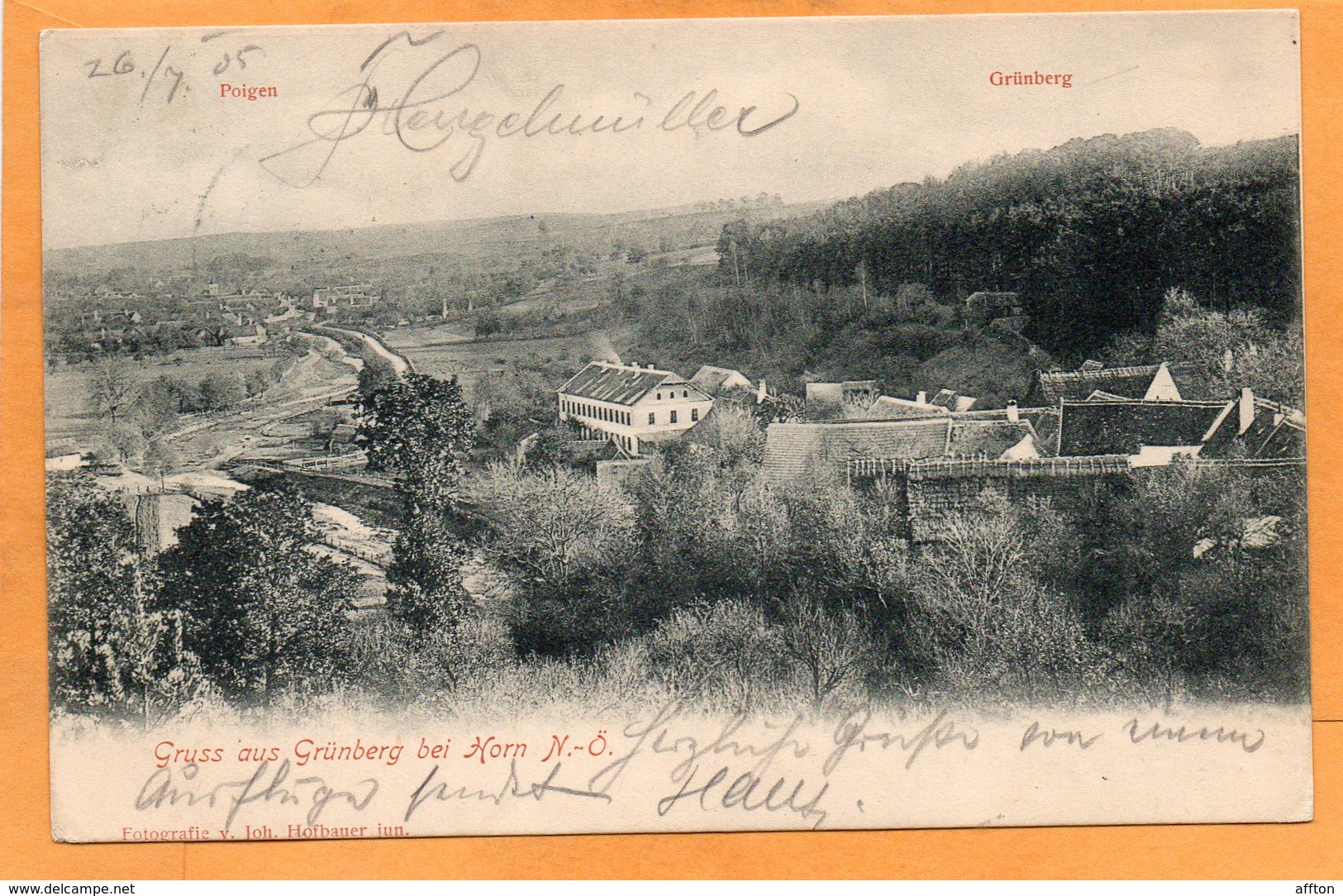 Gruss Aus Grunberg Bei Horn NO 1906 Postcard - Horn